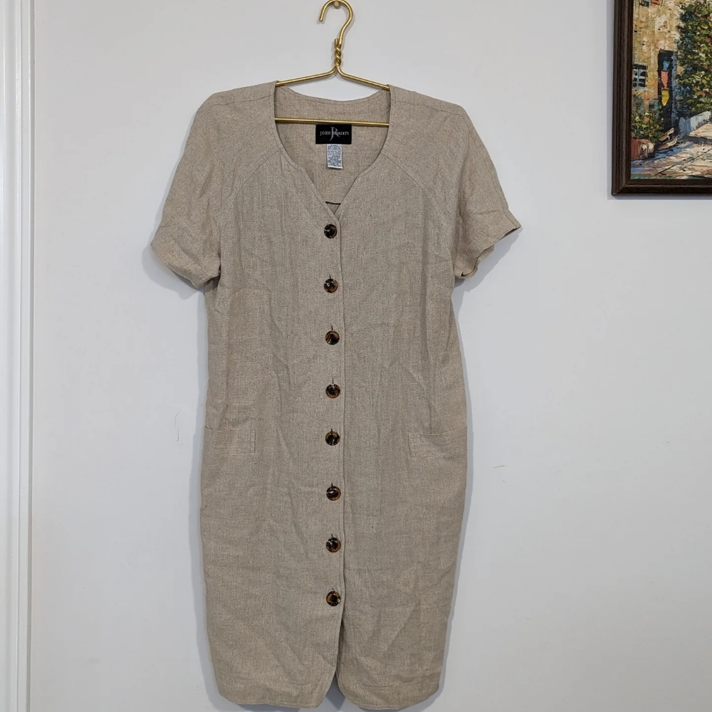 John Roberts linen dress